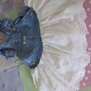 🌷18 months, OshKosh B'Gosh Jean and cotton skirt overall dress